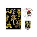Mexican Culture Golden Tribal Icons Playing Cards Single Design (Mini)