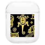 Mexican Culture Golden Tribal Icons Soft TPU AirPods 1/2 Case