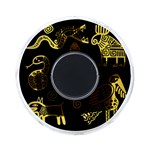 Mexican Culture Golden Tribal Icons On-the-Go Memory Card Reader
