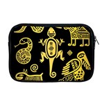 Mexican Culture Golden Tribal Icons Apple MacBook Pro 17  Zipper Case