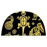 Mexican Culture Golden Tribal Icons Anti Scalding Pot Cap