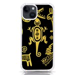 Mexican Culture Golden Tribal Icons iPhone 14 TPU UV Print Case