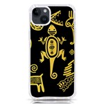 Mexican Culture Golden Tribal Icons iPhone 14 Plus TPU UV Print Case