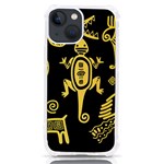 Mexican Culture Golden Tribal Icons iPhone 13 mini TPU UV Print Case