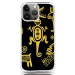 Mexican Culture Golden Tribal Icons iPhone 13 Pro Max TPU UV Print Case