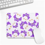 Purple Owl Pattern Background Small Mousepad