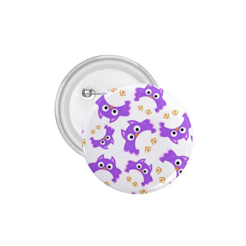 Purple Owl Pattern Background 1.75  Buttons from ArtsNow.com Front