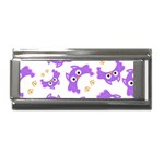 Purple Owl Pattern Background Superlink Italian Charm (9mm)