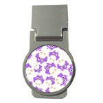 Purple Owl Pattern Background Money Clips (Round) 