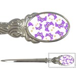 Purple Owl Pattern Background Letter Opener