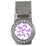 Purple Owl Pattern Background Money Clips (CZ) 