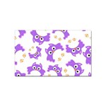 Purple Owl Pattern Background Sticker Rectangular (100 pack)