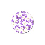 Purple Owl Pattern Background Golf Ball Marker