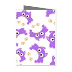 Purple Owl Pattern Background Mini Greeting Cards (Pkg of 8)