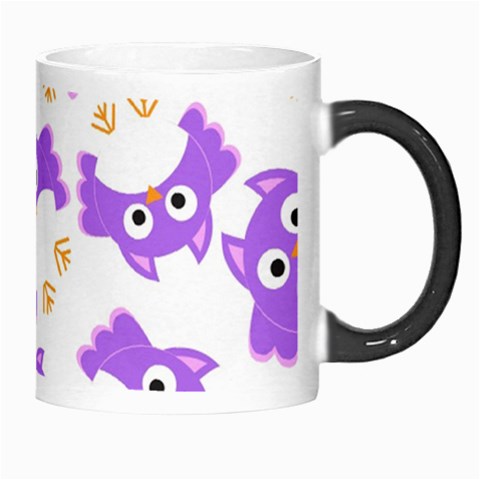 Purple Owl Pattern Background Morph Mug from ArtsNow.com Right