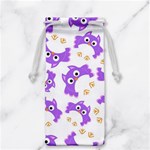 Purple Owl Pattern Background Jewelry Bag