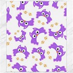 Purple Owl Pattern Background Canvas 8  x 10 