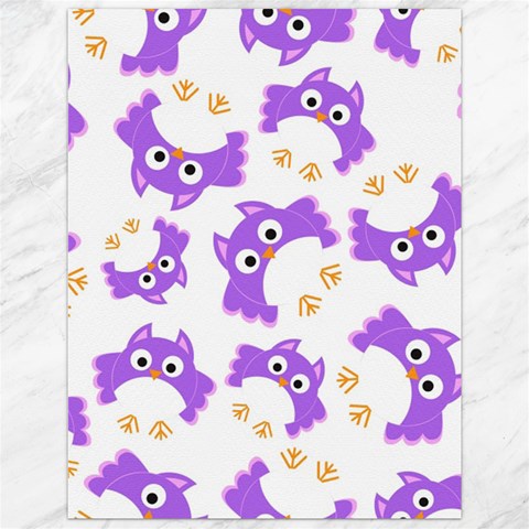Purple Owl Pattern Background Canvas 12  x 16  from ArtsNow.com 11.86 x15.41  Canvas - 1