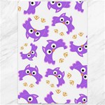 Purple Owl Pattern Background Canvas 12  x 18 