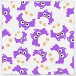 Purple Owl Pattern Background Canvas 16  x 16 