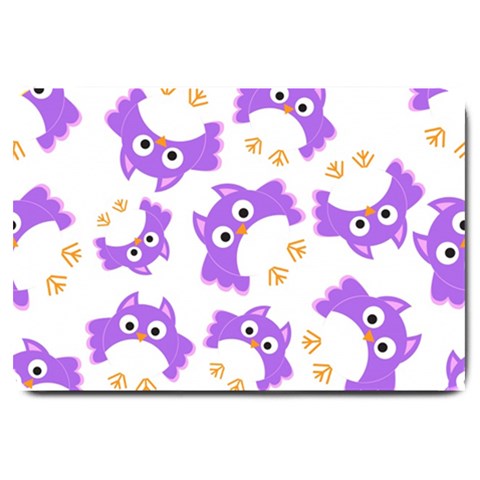 Purple Owl Pattern Background Large Doormat from ArtsNow.com 30 x20  Door Mat