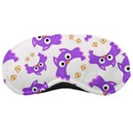 Purple Owl Pattern Background Sleep Mask