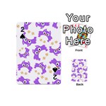 Purple Owl Pattern Background Playing Cards 54 Designs (Mini)