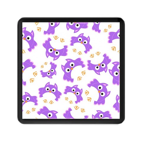 Purple Owl Pattern Background Memory Card Reader (Square) from ArtsNow.com Front