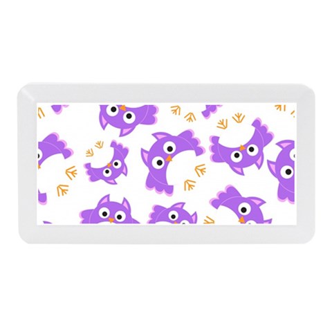 Purple Owl Pattern Background Memory Card Reader (Mini) from ArtsNow.com Front
