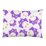Purple Owl Pattern Background Pillow Case (Two Sides)