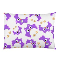 Purple Owl Pattern Background Pillow Case (Two Sides) from ArtsNow.com Back