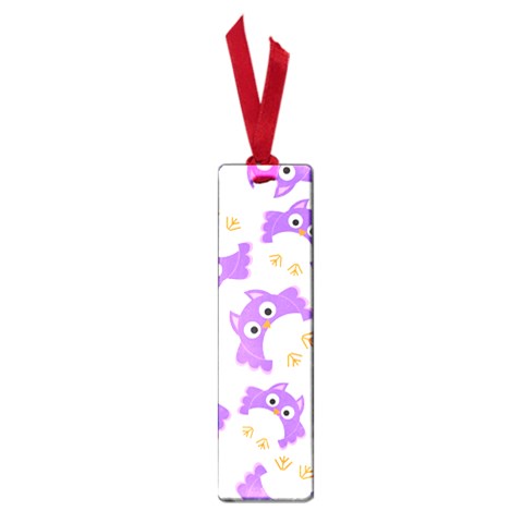 Purple Owl Pattern Background Small Book Marks from ArtsNow.com Front