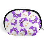 Purple Owl Pattern Background Accessory Pouch (Medium)