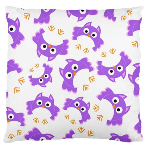 Purple Owl Pattern Background Standard Premium Plush Fleece Cushion Case (One Side) from ArtsNow.com Front