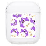 Purple Owl Pattern Background Soft TPU AirPods 1/2 Case