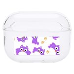 Purple Owl Pattern Background Hard PC AirPods Pro Case