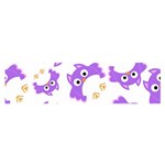 Purple Owl Pattern Background Oblong Satin Scarf (16  x 60 )