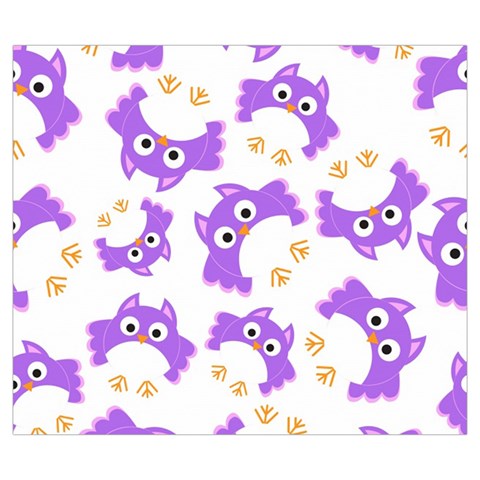 Purple Owl Pattern Background Zipper Large Tote Bag from ArtsNow.com Front