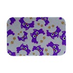 Purple Owl Pattern Background Open Lid Metal Box (Silver)  