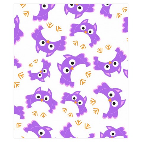 Purple Owl Pattern Background Drawstring Pouch (XS) from ArtsNow.com Front