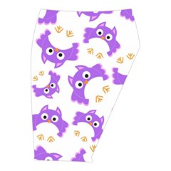 Purple Owl Pattern Background Midi Wrap Pencil Skirt from ArtsNow.com  Front Right 