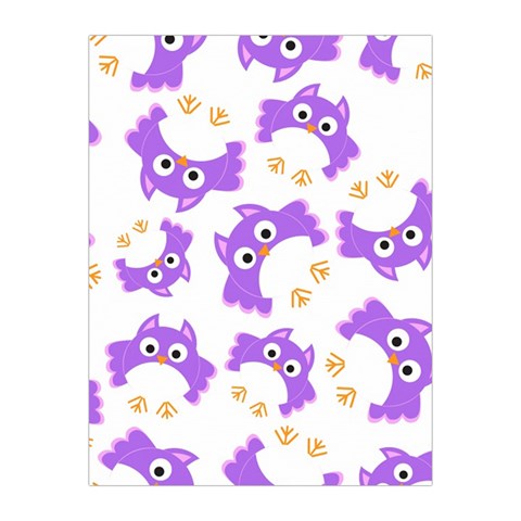 Purple Owl Pattern Background Medium Tapestry from ArtsNow.com Front