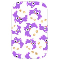 Purple Owl Pattern Background Waist Pouch (Small) from ArtsNow.com Back