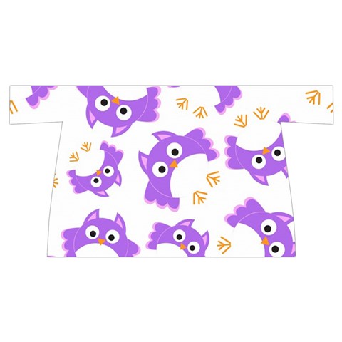 Purple Owl Pattern Background Wristlet Pouch Bag (Small) from ArtsNow.com Front