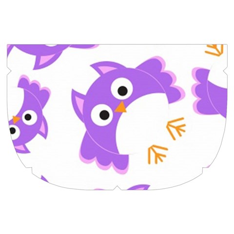Purple Owl Pattern Background Make Up Case (Small) from ArtsNow.com Side Left