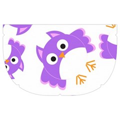 Purple Owl Pattern Background Make Up Case (Medium) from ArtsNow.com Side Left
