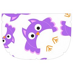 Purple Owl Pattern Background Make Up Case (Large) from ArtsNow.com Side Left