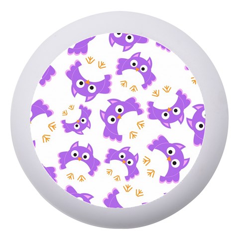 Purple Owl Pattern Background Dento Box with Mirror from ArtsNow.com Front
