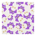 Purple Owl Pattern Background Banner and Sign 3  x 3 