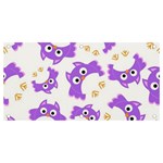 Purple Owl Pattern Background Banner and Sign 4  x 2 